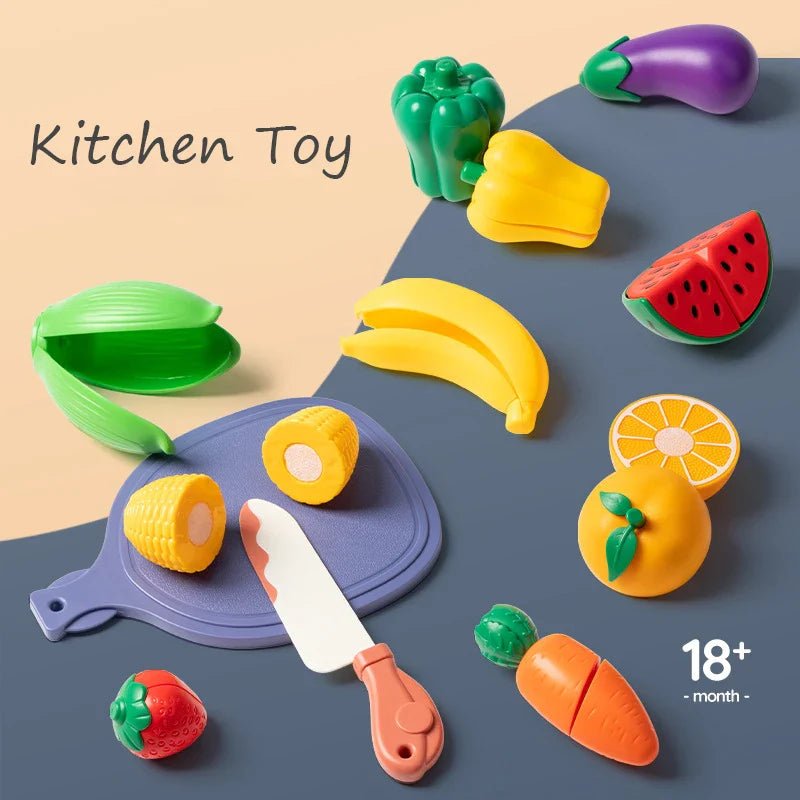 Kids Pretend Play Kitchen Set – Simulation Fruits and Vegetables Toys - The Bargains BasementKids Pretend Play Kitchen Set – Simulation Fruits and Vegetables Toys