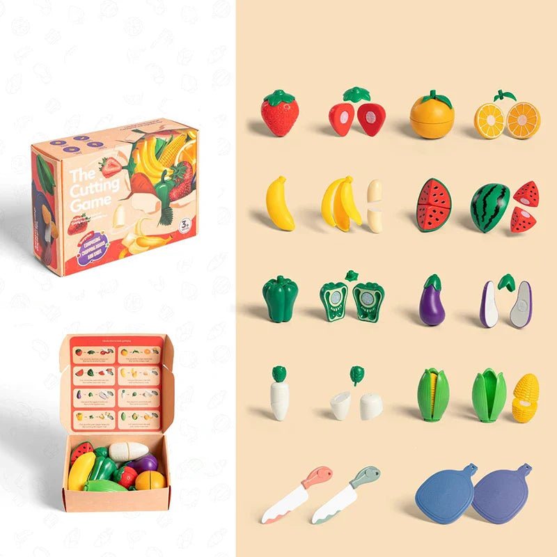 Kids Pretend Play Kitchen Set – Simulation Fruits and Vegetables Toys - The Bargains BasementKids Pretend Play Kitchen Set – Simulation Fruits and Vegetables Toys