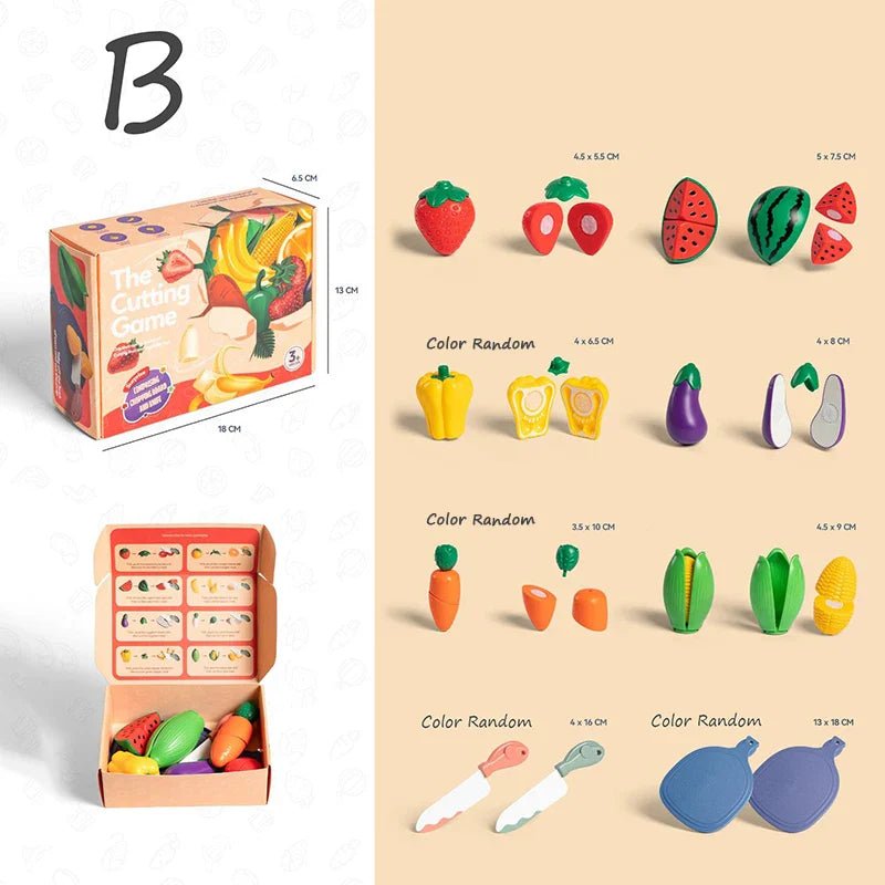 Kids Pretend Play Kitchen Set – Simulation Fruits and Vegetables Toys - The Bargains BasementKids Pretend Play Kitchen Set – Simulation Fruits and Vegetables Toys