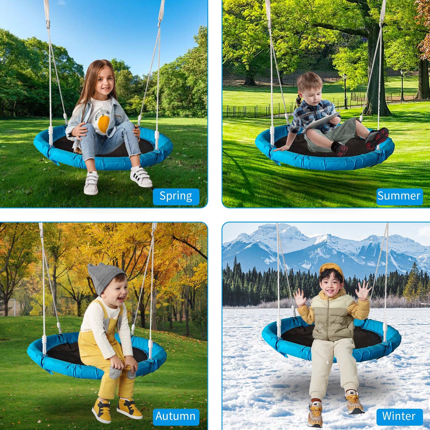 Metal Swing Set for Kids – Outdoor Playground Equipment with Disc Swing - The Bargains BasementMetal Swing Set for Kids – Outdoor Playground Equipment with Disc Swing
