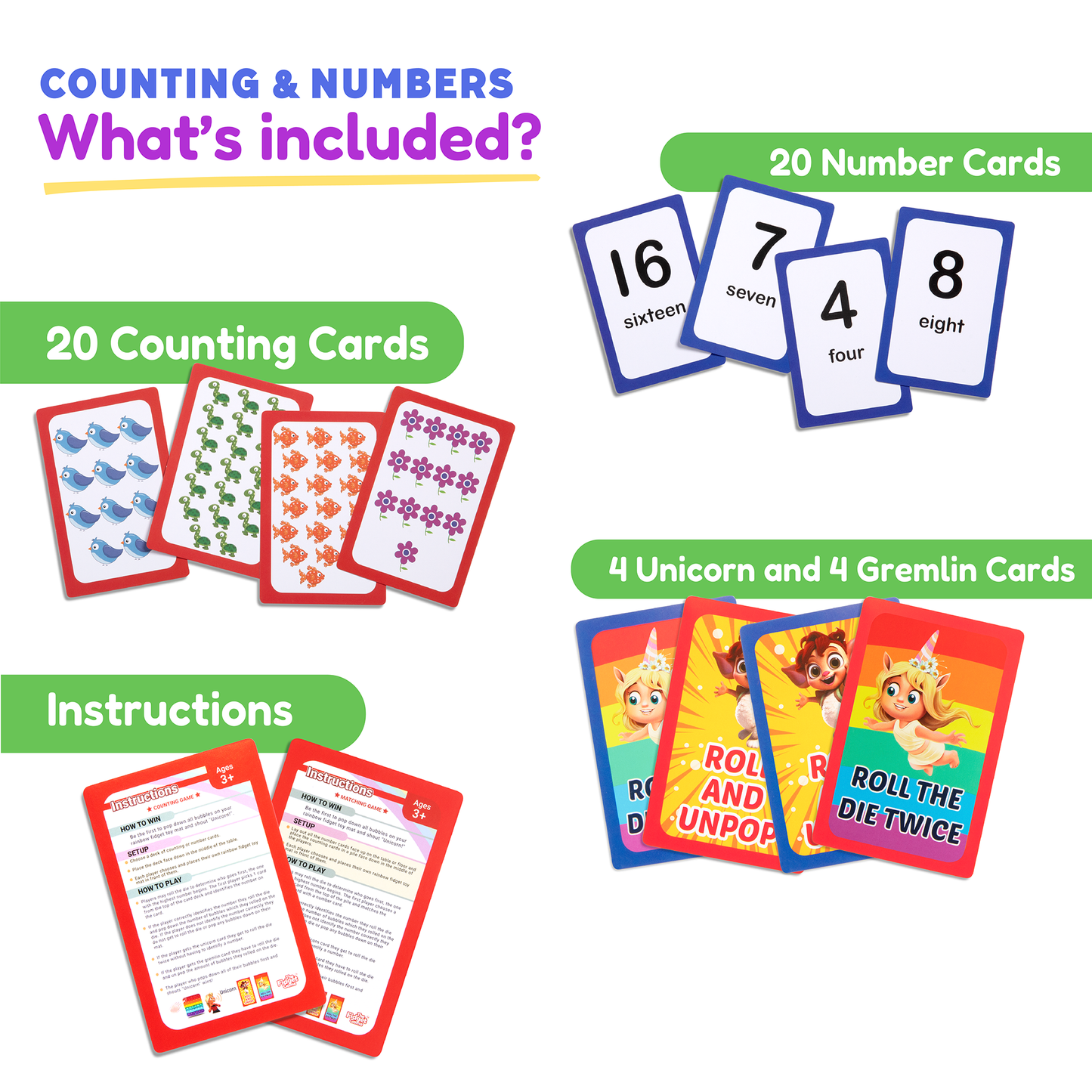 Counting & Numbers Card Pack The Fidget Games