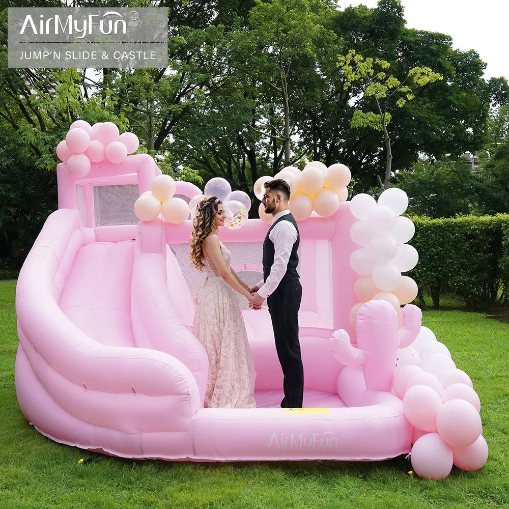 Pink Inflatable Bounce House – Pastel Kids Jumping Castle for Parties & Weddings - The Bargains BasementPink Inflatable Bounce House – Pastel Kids Jumping Castle for Parties & Weddings