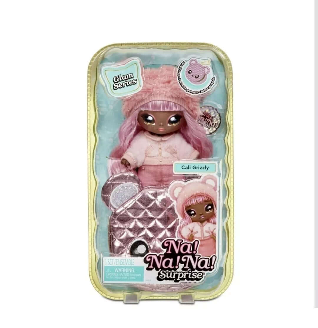 Na Na Na Surprise Glam Series Cali Grizzly & Metallic Purse 2 in 1 Fashion Doll - The Bargains Basement