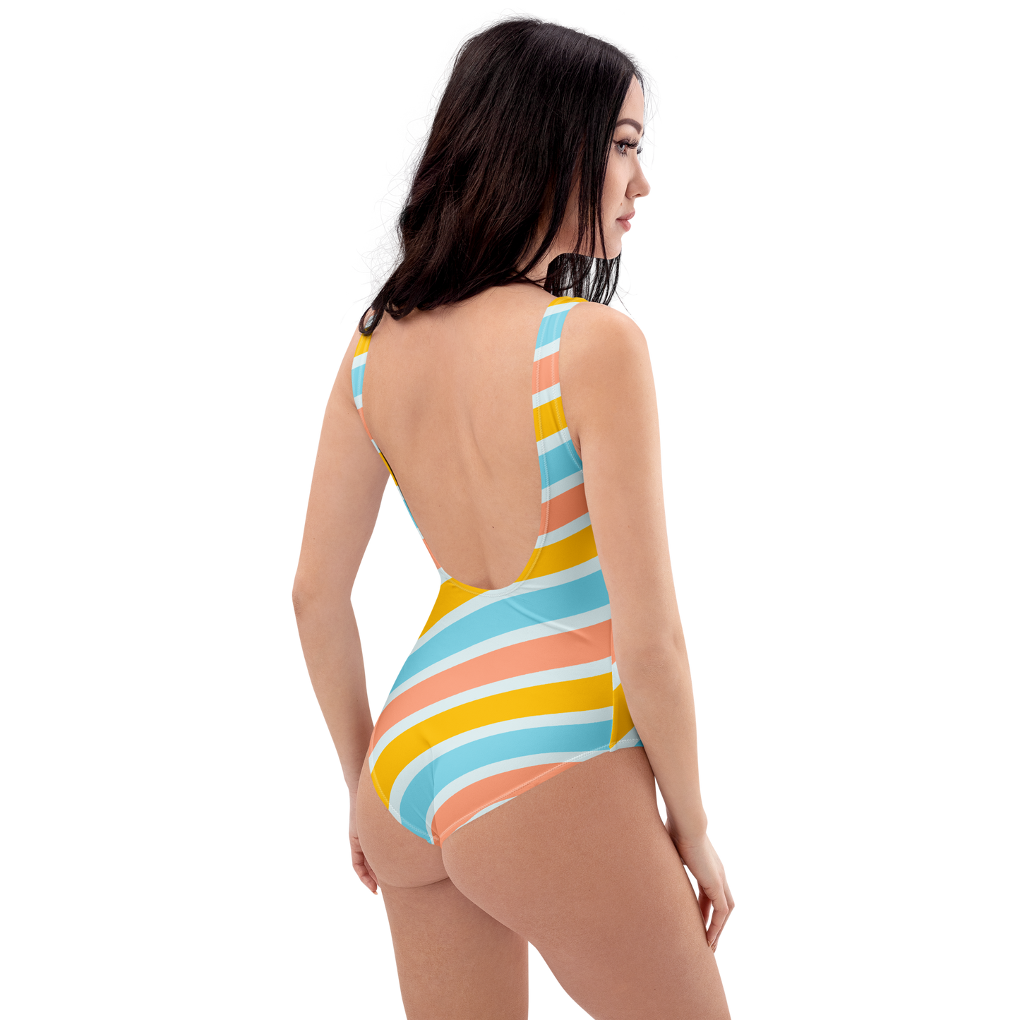 Vibrant colorful One-Piece Swimsuit - The Bargains Basement