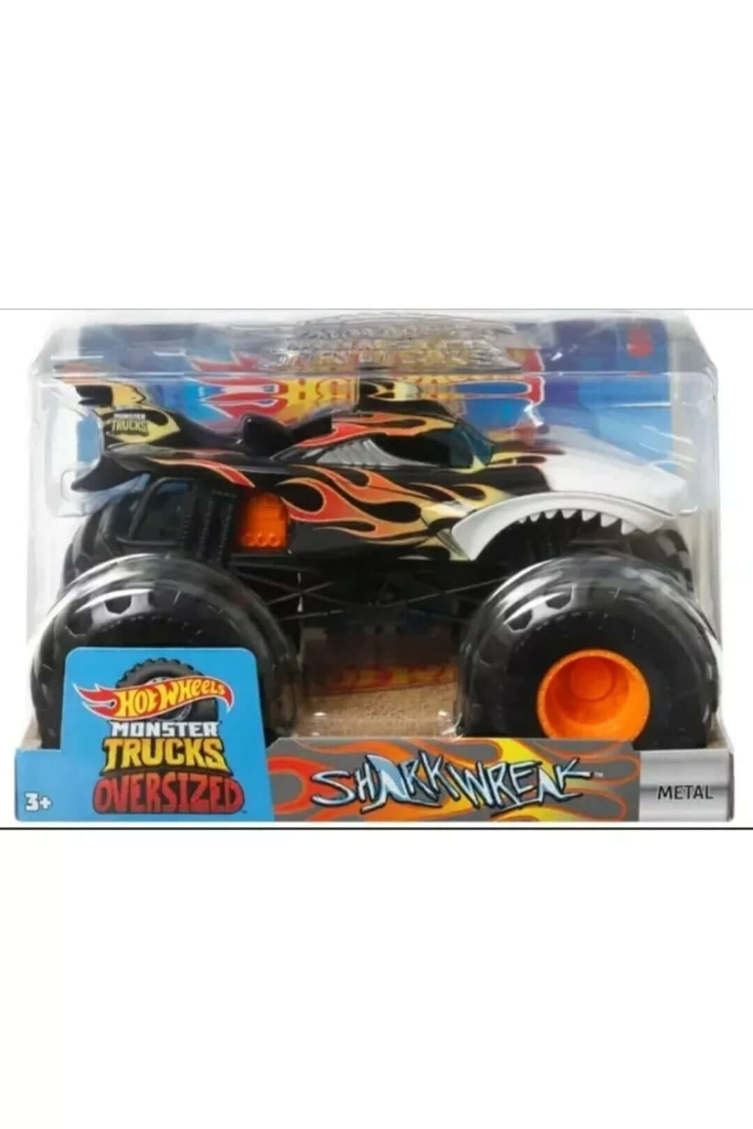 HOT WHEELS MONSTER TRUCKS OVERSIZED SHARK WREAK 1:24 SCALE METAL NEW - The Bargains Basement