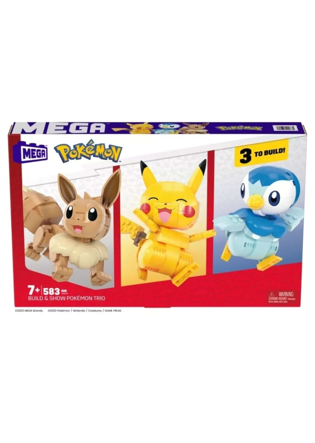 MEGA Pokémon Building Toy Kit, Build & Show with 3 Action Figures 583 Pieces - The Bargains Basement