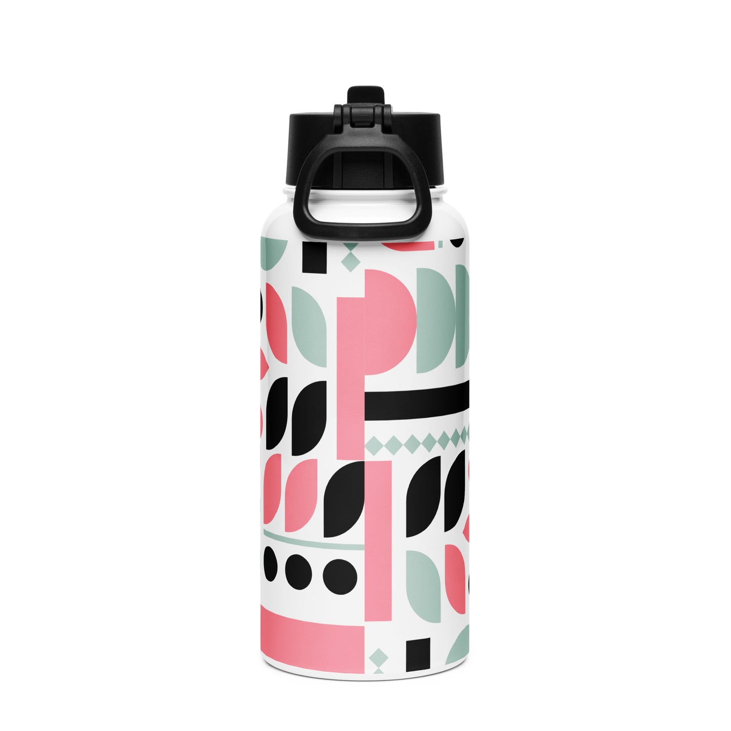 Colorful Stainless steel water bottle with a straw lid
