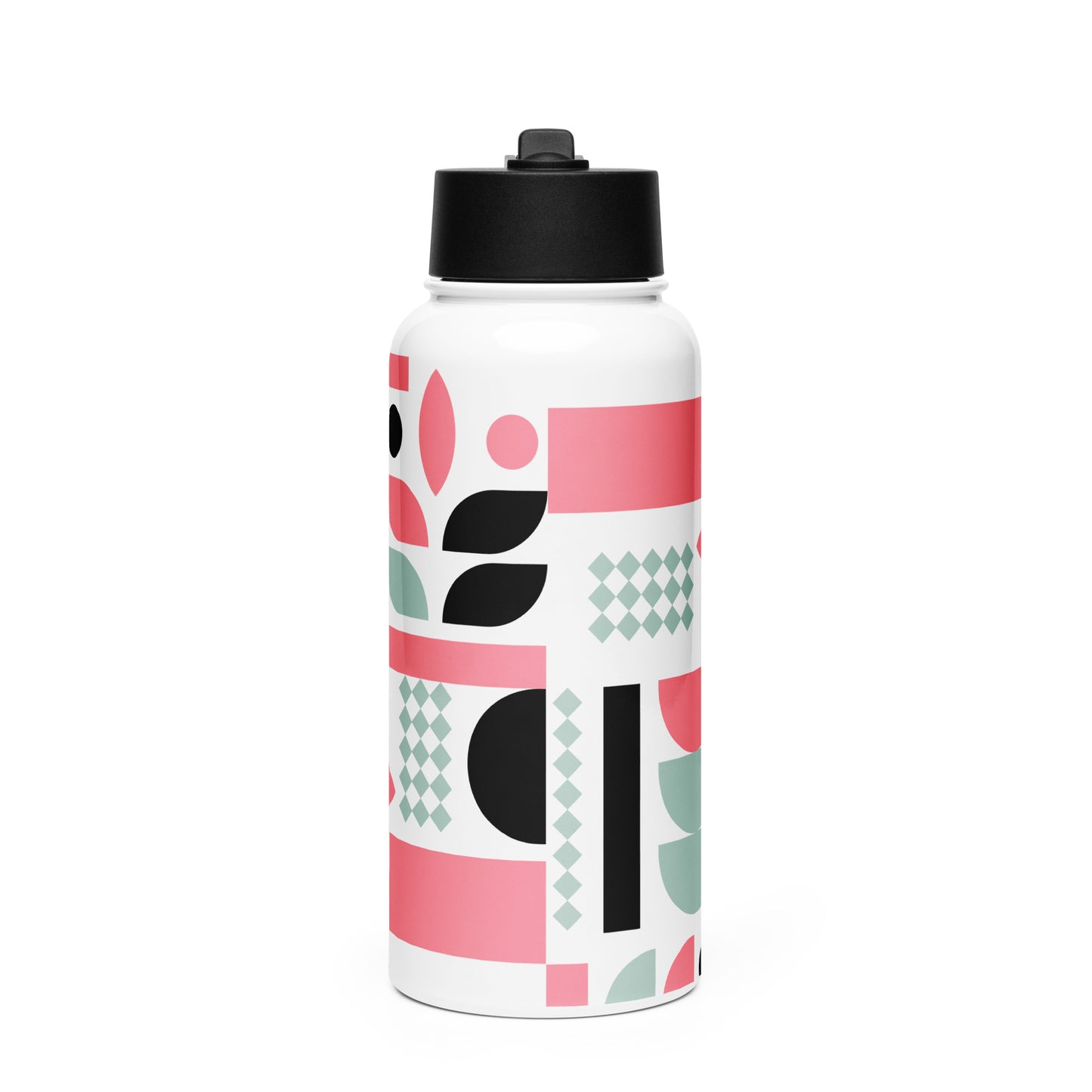Colorful Stainless steel water bottle with a straw lid