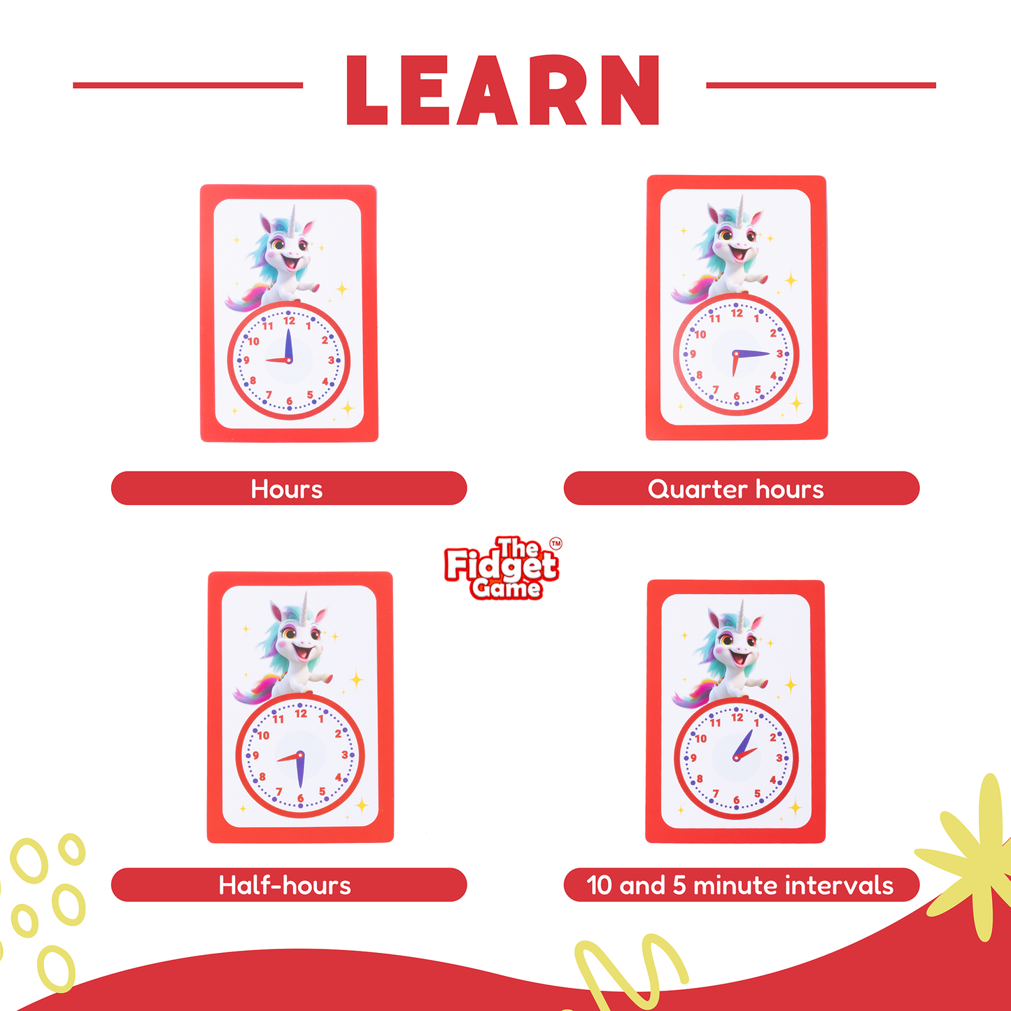 Telling Time Card Pack The Fidget Games