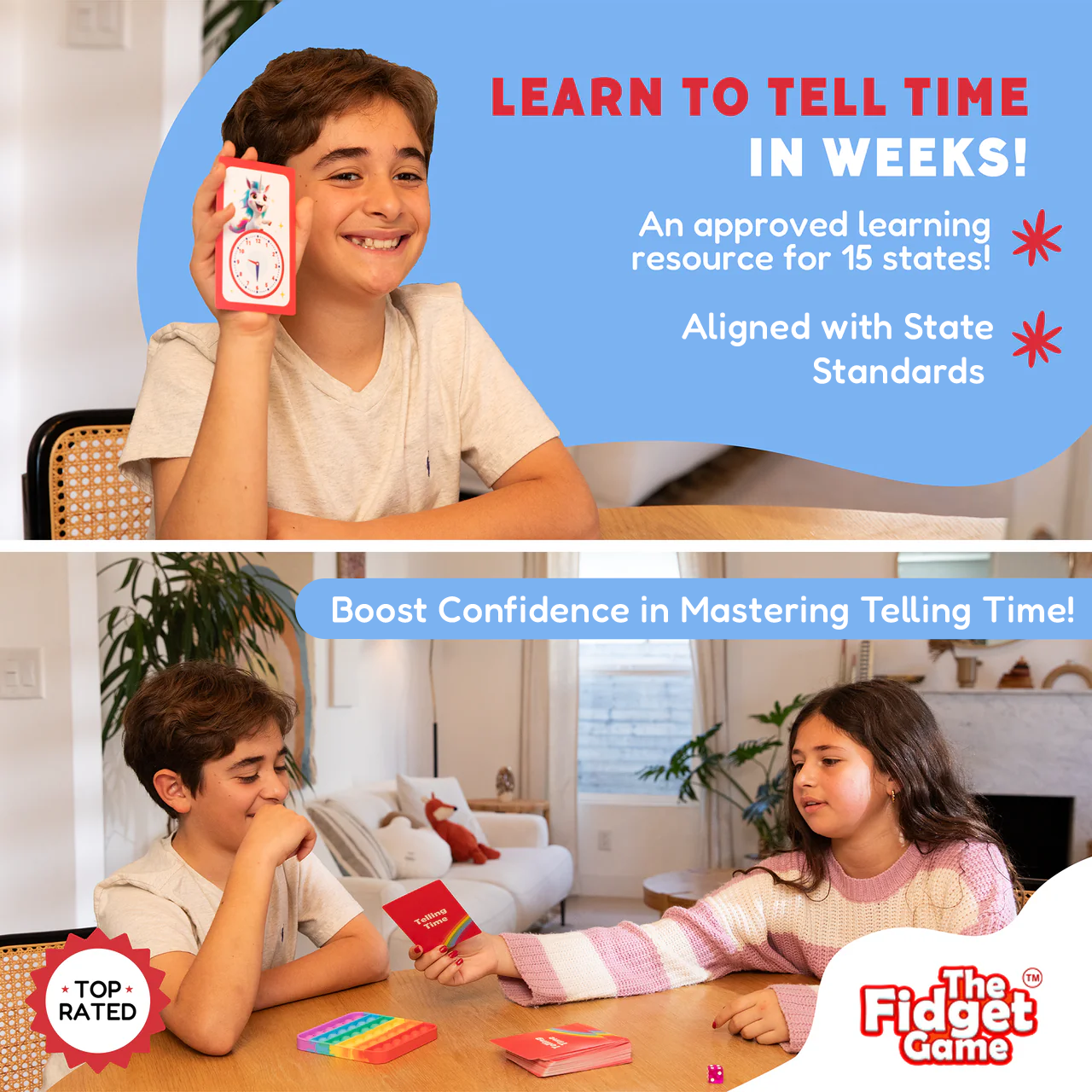 Telling Time Card Pack The Fidget Games