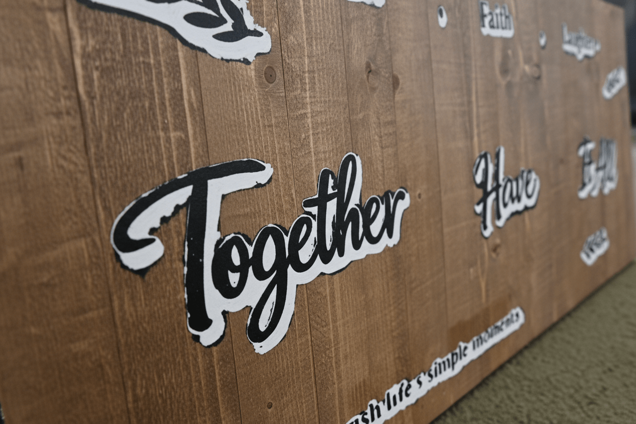 Together We Have It All – Rustic Wood Wall Sign - The Bargains BasementTogether We Have It All – Rustic Wood Wall Sign