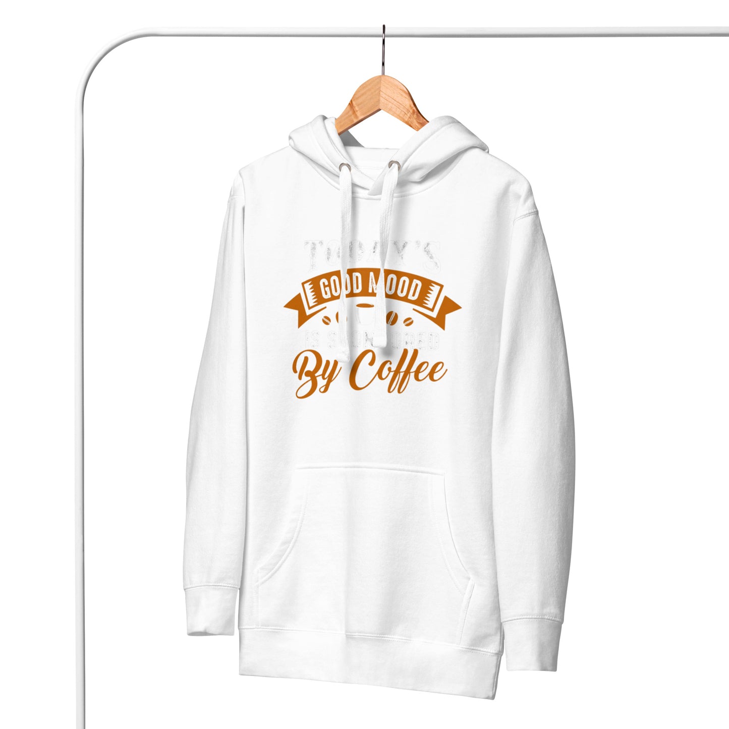 This good mood is sponsored by coffeeUnisex Hoodie, soft and comfortable polyester blend design with pouch pocket.