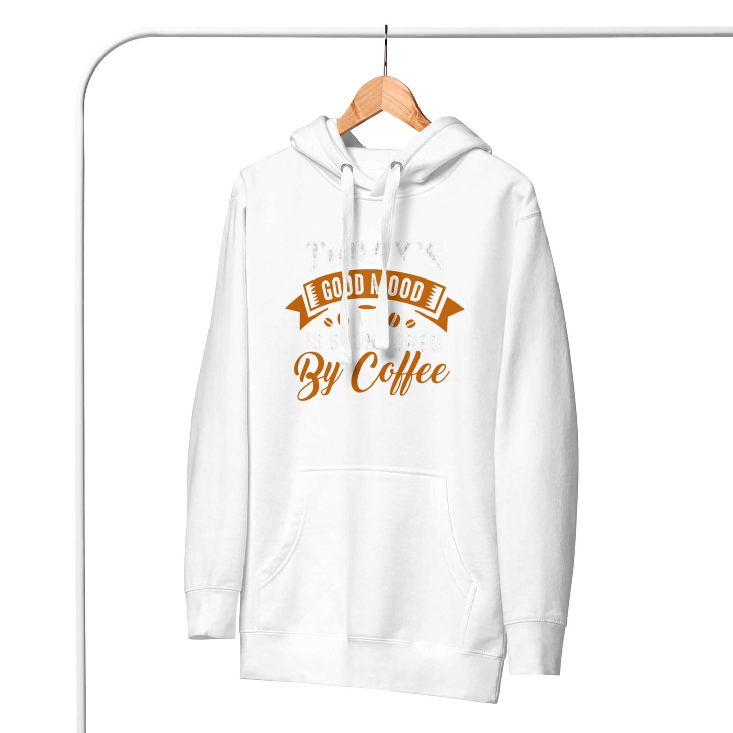 This good mood is sponsored by coffeeUnisex Hoodie, soft and comfortable polyester blend design with pouch pocket.