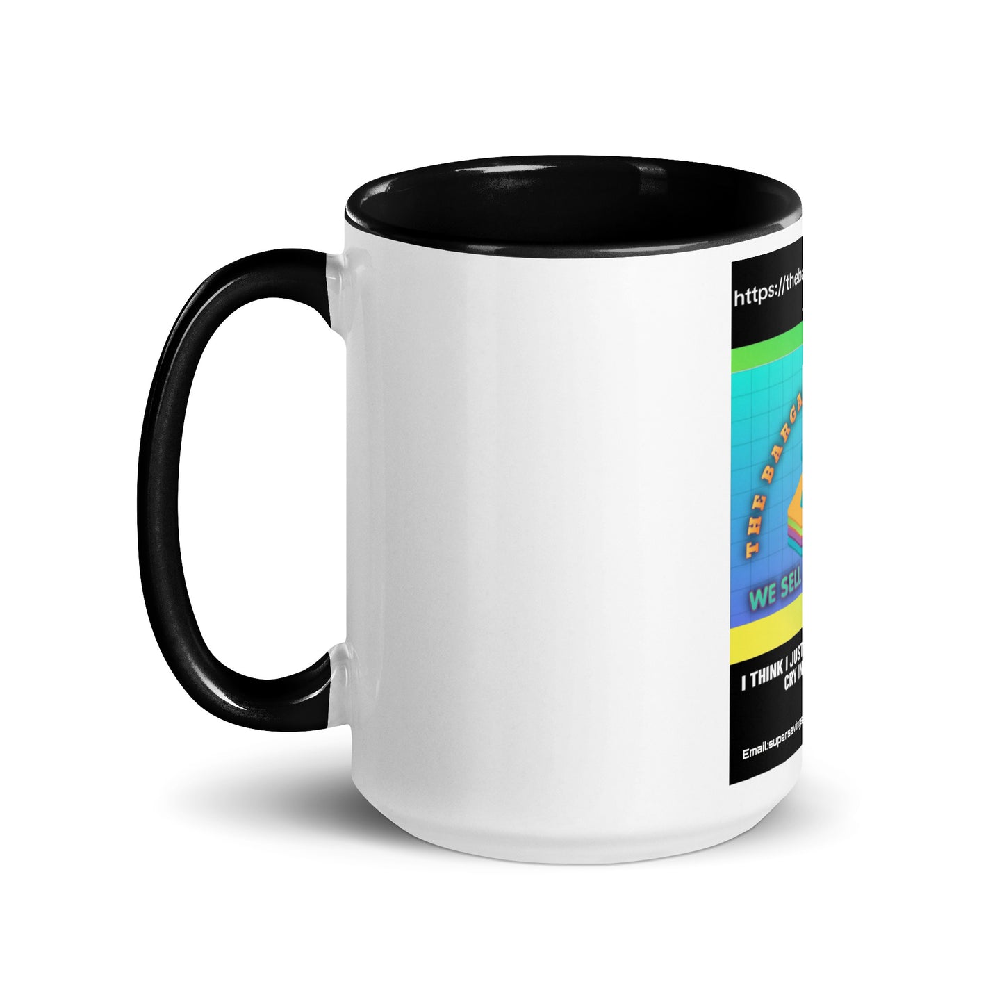 The Bargains Basement Mug with Color Inside - The Bargains Basement