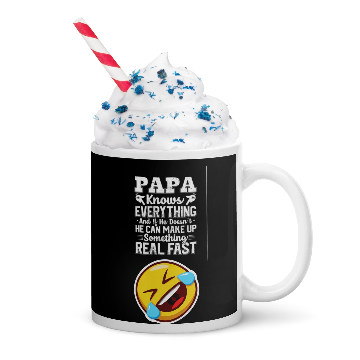 Papa knows everything!! -ceramic coffee mug