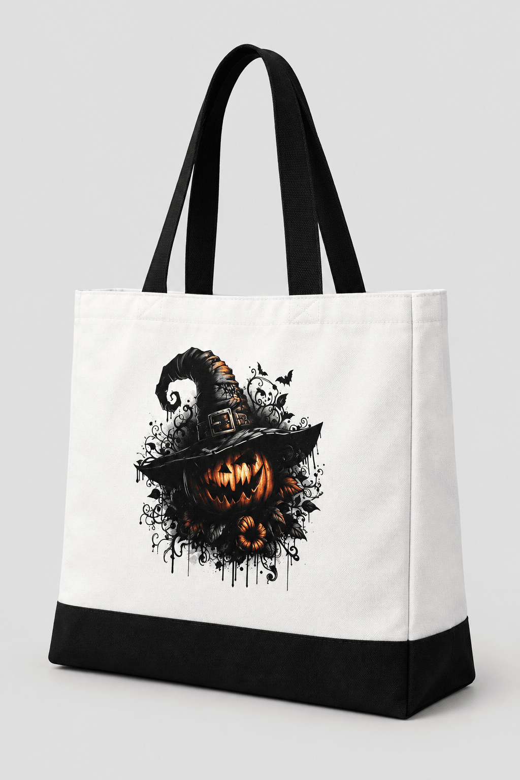 Wicked Pumpkin Witch | Halloween Canvas Tote Bag | Handmade Halloween Gift - The Bargains BasementWicked Pumpkin Witch | Halloween Canvas Tote Bag | Handmade Halloween Gift
