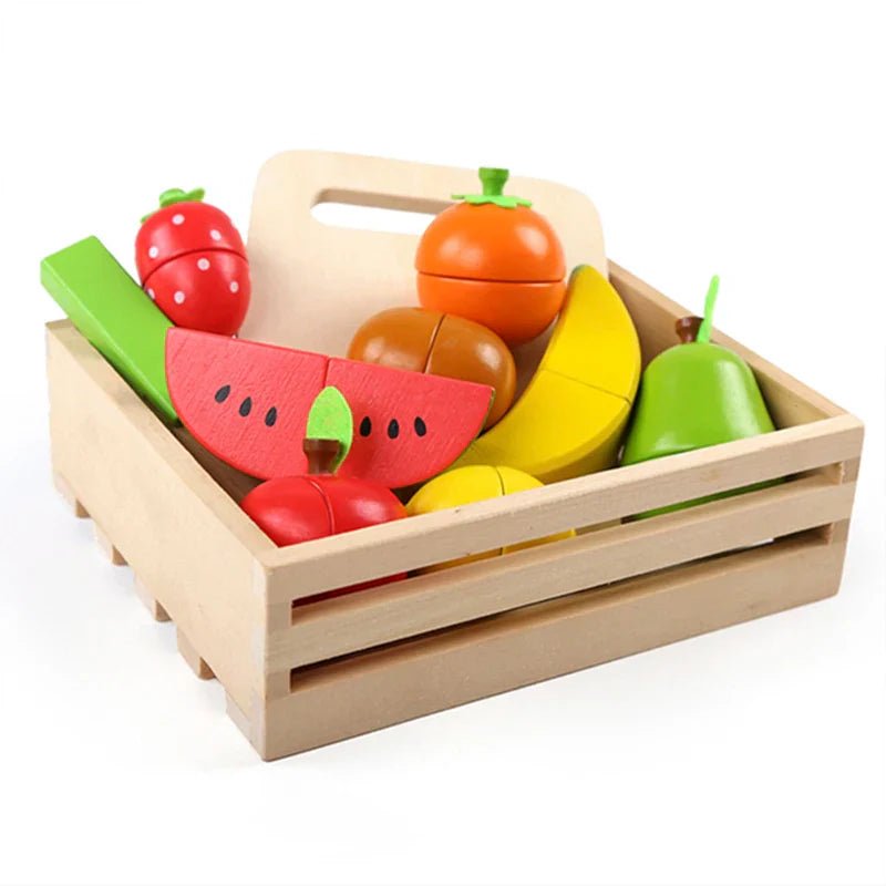 Wooden Fruit and Vegetable Pretend Play Set - The Bargains BasementWooden Fruit and Vegetable Pretend Play Set