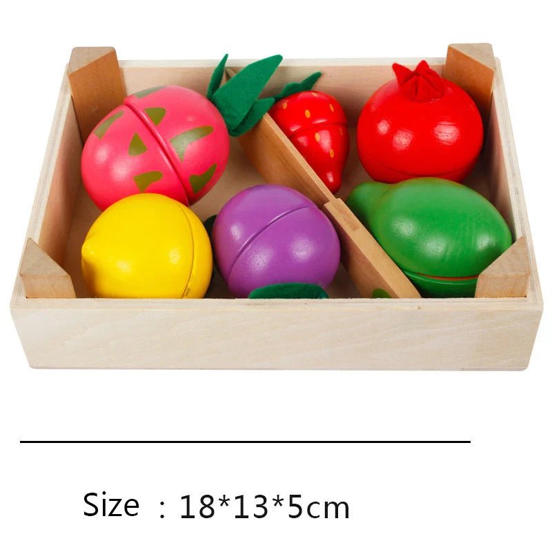 Wooden Fruit and Vegetable Pretend Play Set - The Bargains BasementWooden Fruit and Vegetable Pretend Play Set