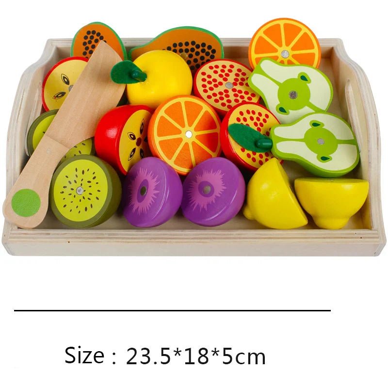 Wooden Fruit and Vegetable Pretend Play Set - The Bargains BasementWooden Fruit and Vegetable Pretend Play Set
