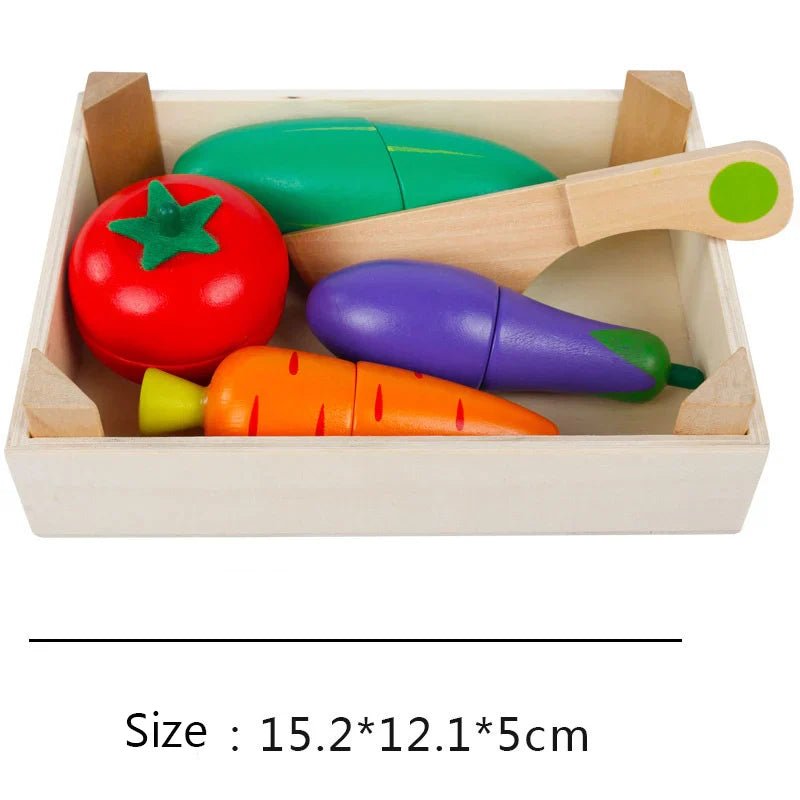 Wooden Fruit and Vegetable Pretend Play Set - The Bargains BasementWooden Fruit and Vegetable Pretend Play Set