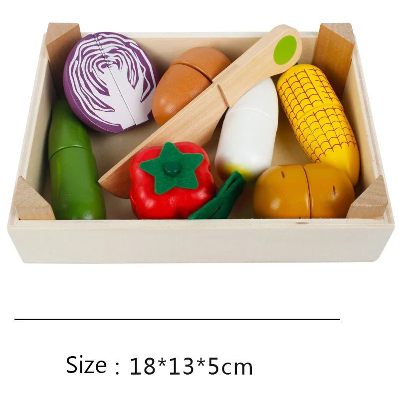 Wooden Fruit and Vegetable Pretend Play Set - The Bargains BasementWooden Fruit and Vegetable Pretend Play Set