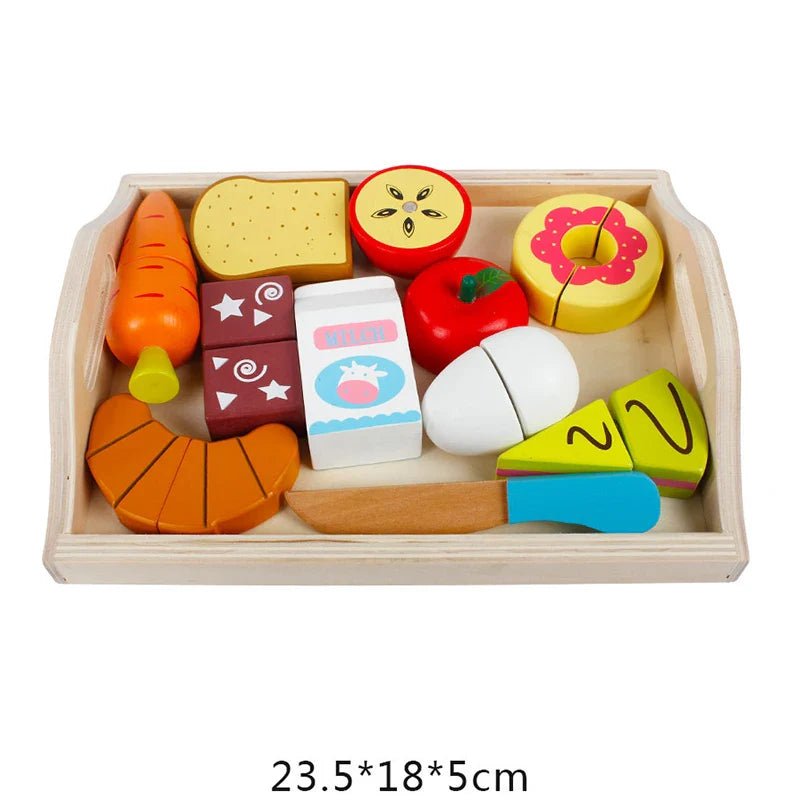 Wooden Fruit and Vegetable Pretend Play Set - The Bargains BasementWooden Fruit and Vegetable Pretend Play Set