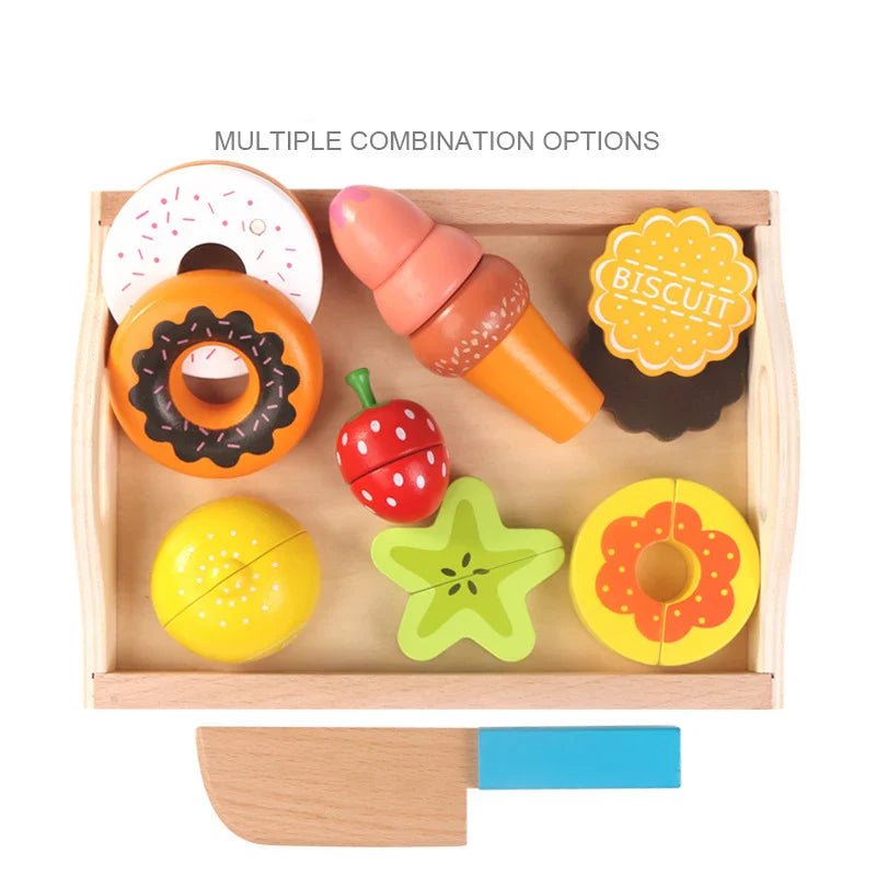 Wooden Fruit and Vegetable Pretend Play Set - The Bargains BasementWooden Fruit and Vegetable Pretend Play Set