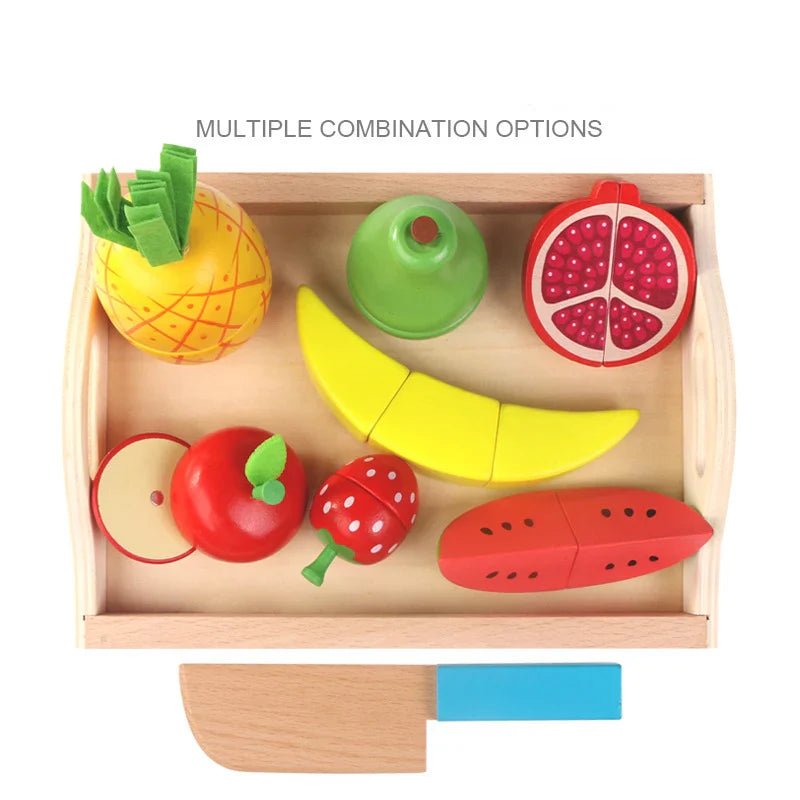 Wooden Fruit and Vegetable Pretend Play Set - The Bargains BasementWooden Fruit and Vegetable Pretend Play Set