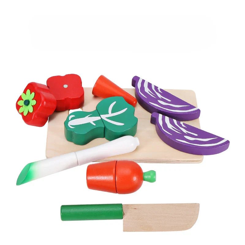 Wooden Fruit and Vegetable Pretend Play Set - The Bargains BasementWooden Fruit and Vegetable Pretend Play Set