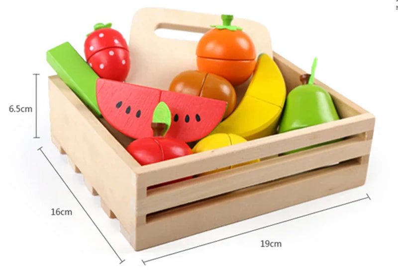 Wooden Fruit and Vegetable Pretend Play Set - The Bargains BasementWooden Fruit and Vegetable Pretend Play Set