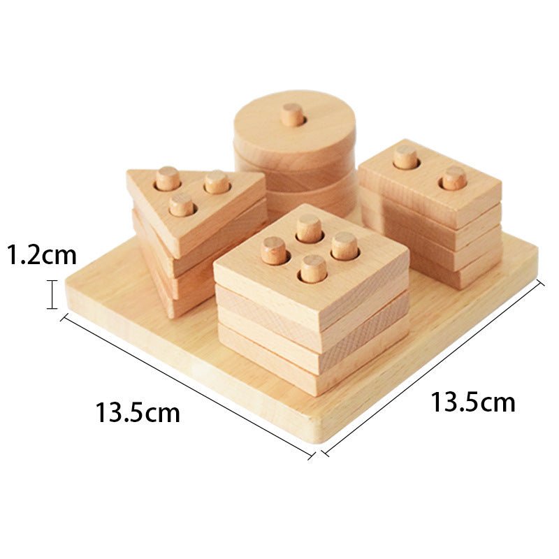 Wooden Geometric Shape Puzzle – Montessori Educational Toy for Kids - The Bargains BasementWooden Geometric Shape Puzzle – Montessori Educational Toy for Kids