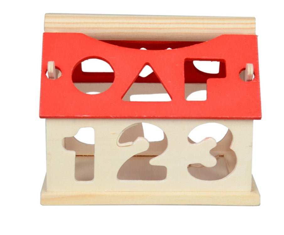 Wooden House – Early Learning Math and Shape Matching Toy - The Bargains BasementWooden House – Early Learning Math and Shape Matching Toy