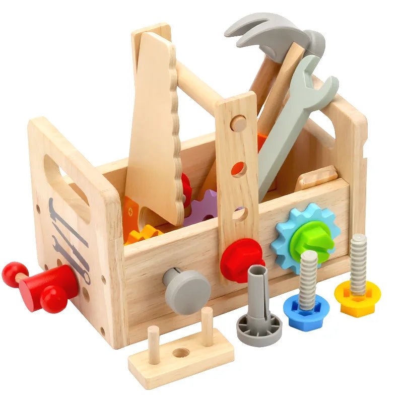 Wooden Toolbox Pretend Play Set for Kids - The Bargains BasementWooden Toolbox Pretend Play Set for Kids
