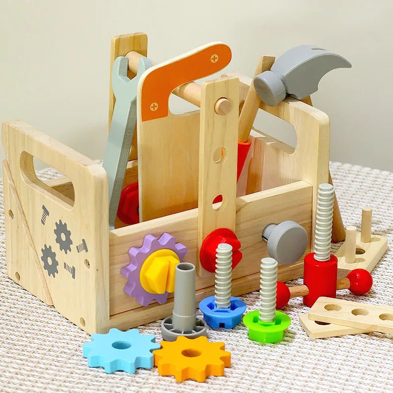 Wooden Toolbox Pretend Play Set for Kids - The Bargains BasementWooden Toolbox Pretend Play Set for Kids
