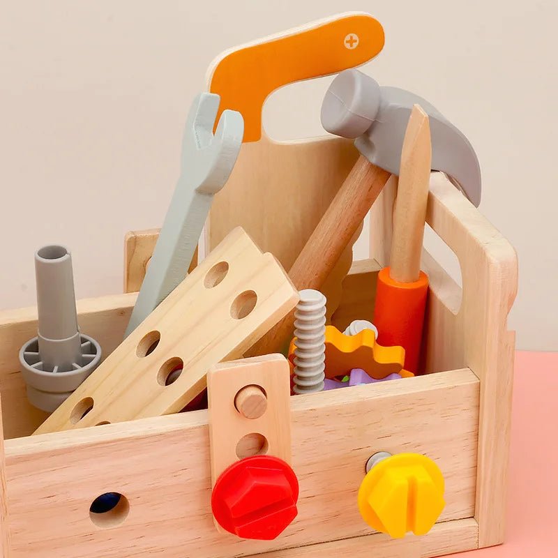 Wooden Toolbox Pretend Play Set for Kids - The Bargains BasementWooden Toolbox Pretend Play Set for Kids