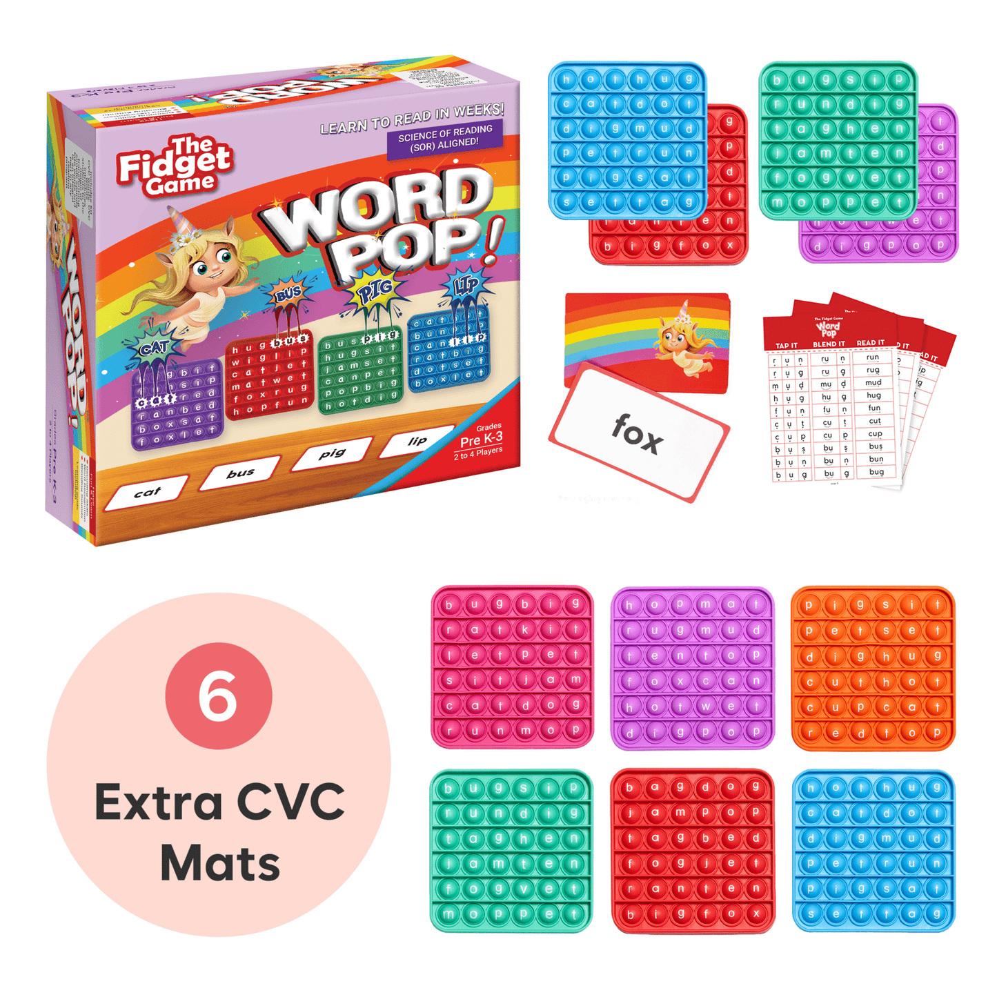 .Word Pop + Extra CVC Mats - The Bargains Basement.Word Pop + Extra CVC Mats