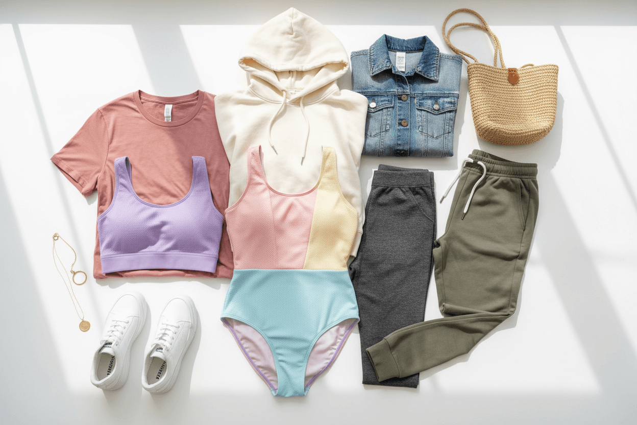 All types of womens' casual wear