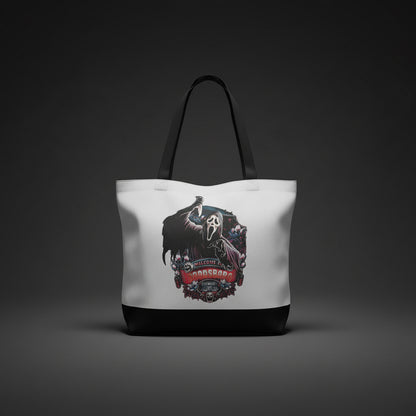 Welcome to Woodsboro Ghostface Canvas Tote Bag | Handmade | Scream Horror Gift The Bargains Basement