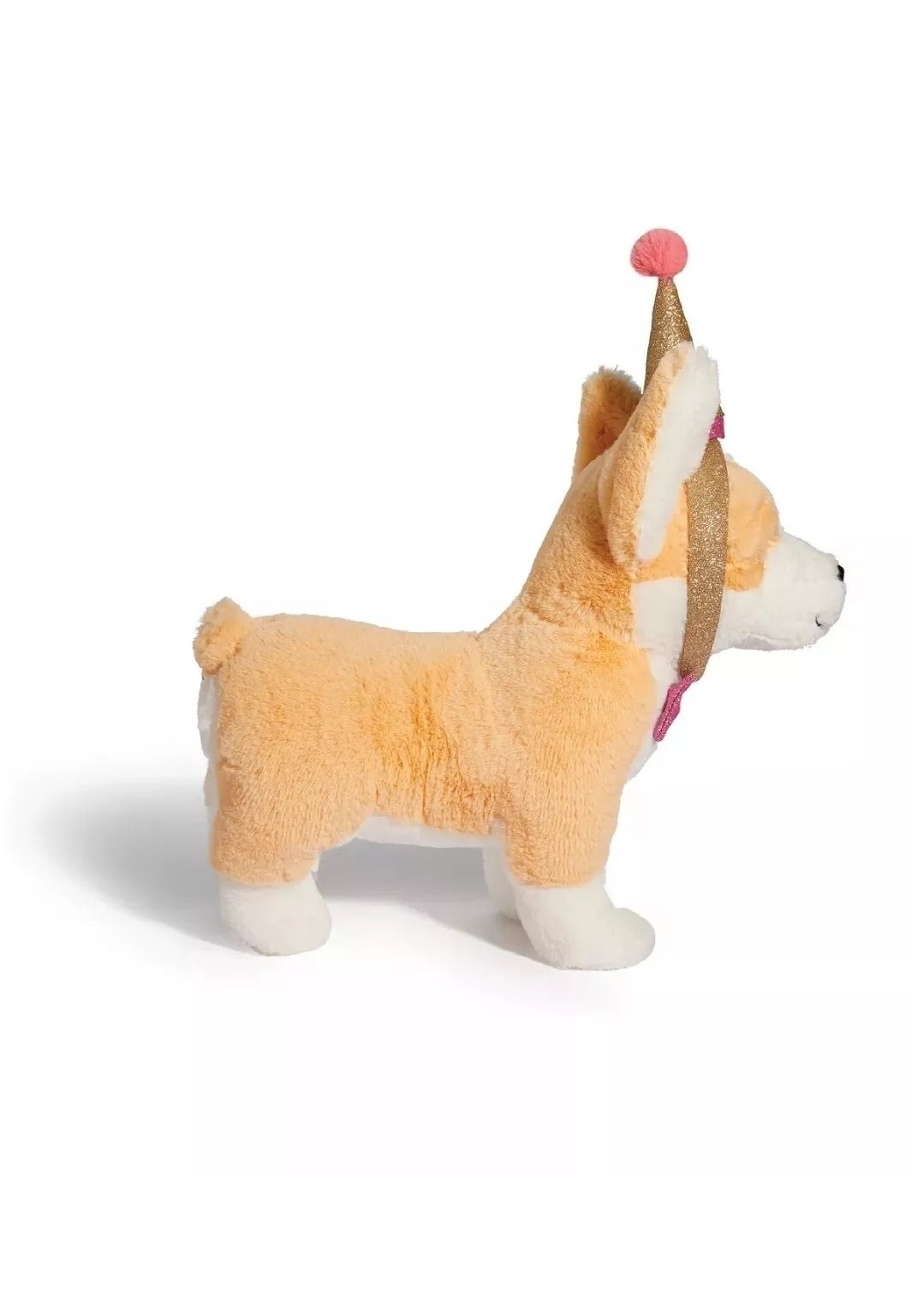 11" Corgi Plush Cuddly Stuffed Animal with Party Hat - The Bargains Basement11" Corgi Plush Cuddly Stuffed Animal with Party Hat