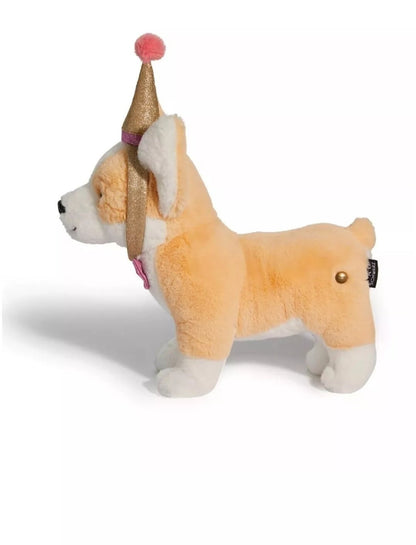 11" Corgi Plush Cuddly Stuffed Animal with Party Hat - The Bargains Basement11" Corgi Plush Cuddly Stuffed Animal with Party Hat