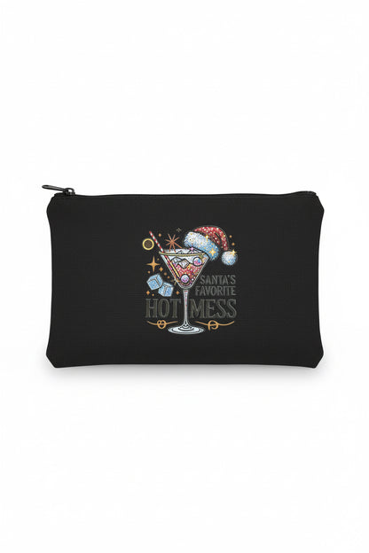 Santa's Favorite Hot Mess Canvas Zipper Pouch The Bargains Basement