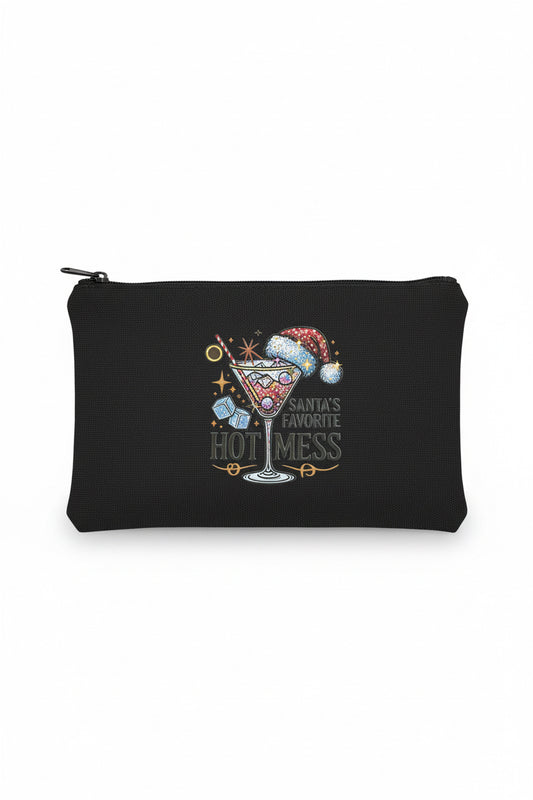 Santa's Favorite Hot Mess Canvas Zipper Pouch The Bargains Basement