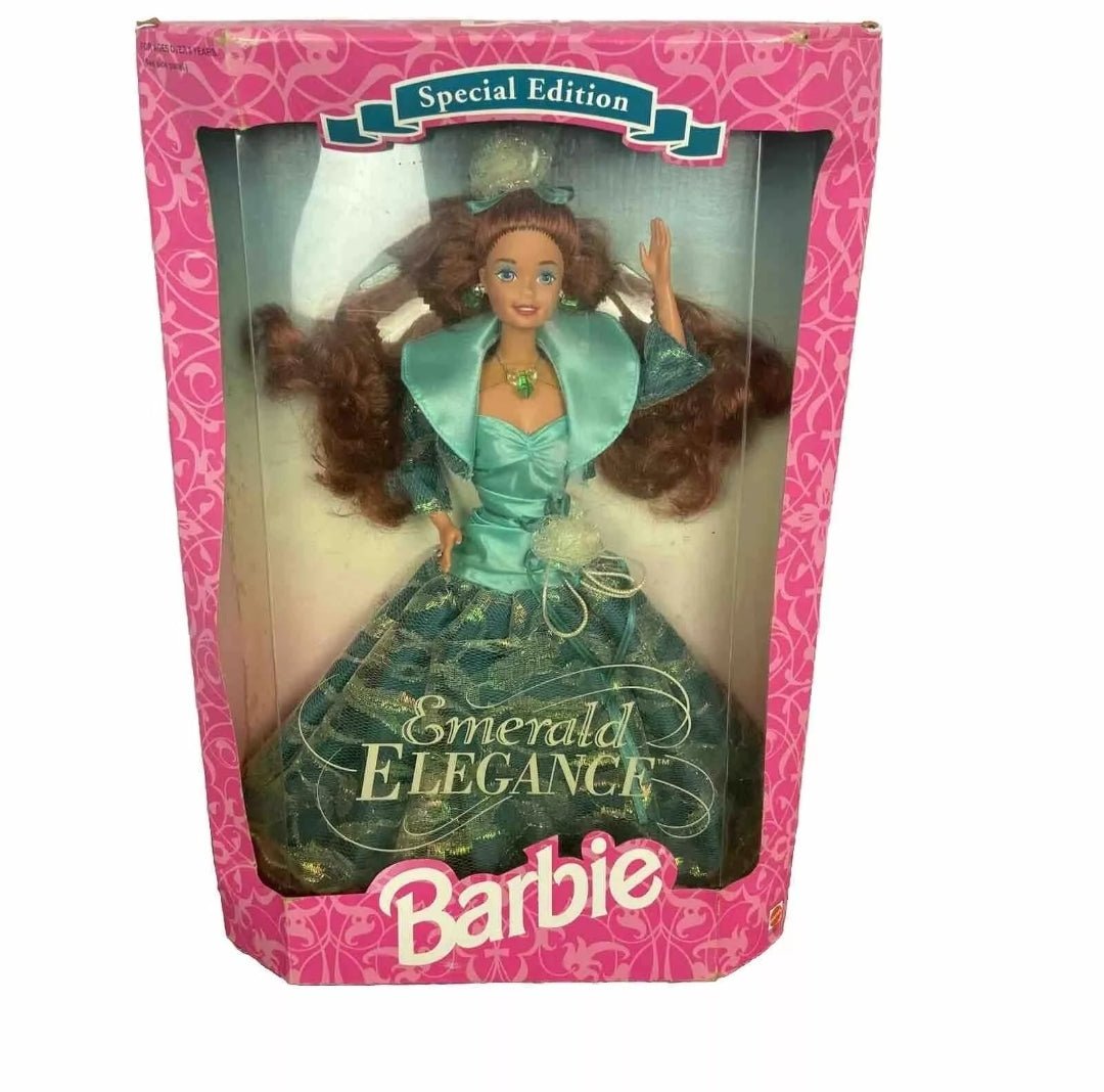 1994 EMERALD ELEGANCE BARBIE - 12322 - UNOPENED ORIGINAL BOX - SPECIAL EDITION - The Bargains Basement1994 EMERALD ELEGANCE BARBIE - 12322 - UNOPENED ORIGINAL BOX - SPECIAL EDITION