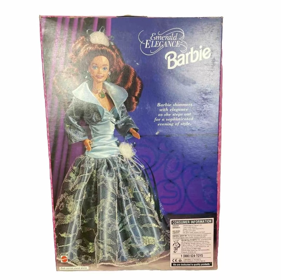 1994 EMERALD ELEGANCE BARBIE - 12322 - UNOPENED ORIGINAL BOX - SPECIAL EDITION - The Bargains Basement1994 EMERALD ELEGANCE BARBIE - 12322 - UNOPENED ORIGINAL BOX - SPECIAL EDITION