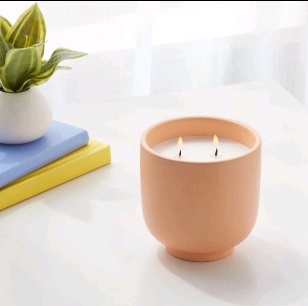 2 - Wick Ceramic Jar Candle Luminous Peach 13.5oz - Room Essentials - The Bargains Basement2 - Wick Ceramic Jar Candle Luminous Peach 13.5oz - Room Essentials