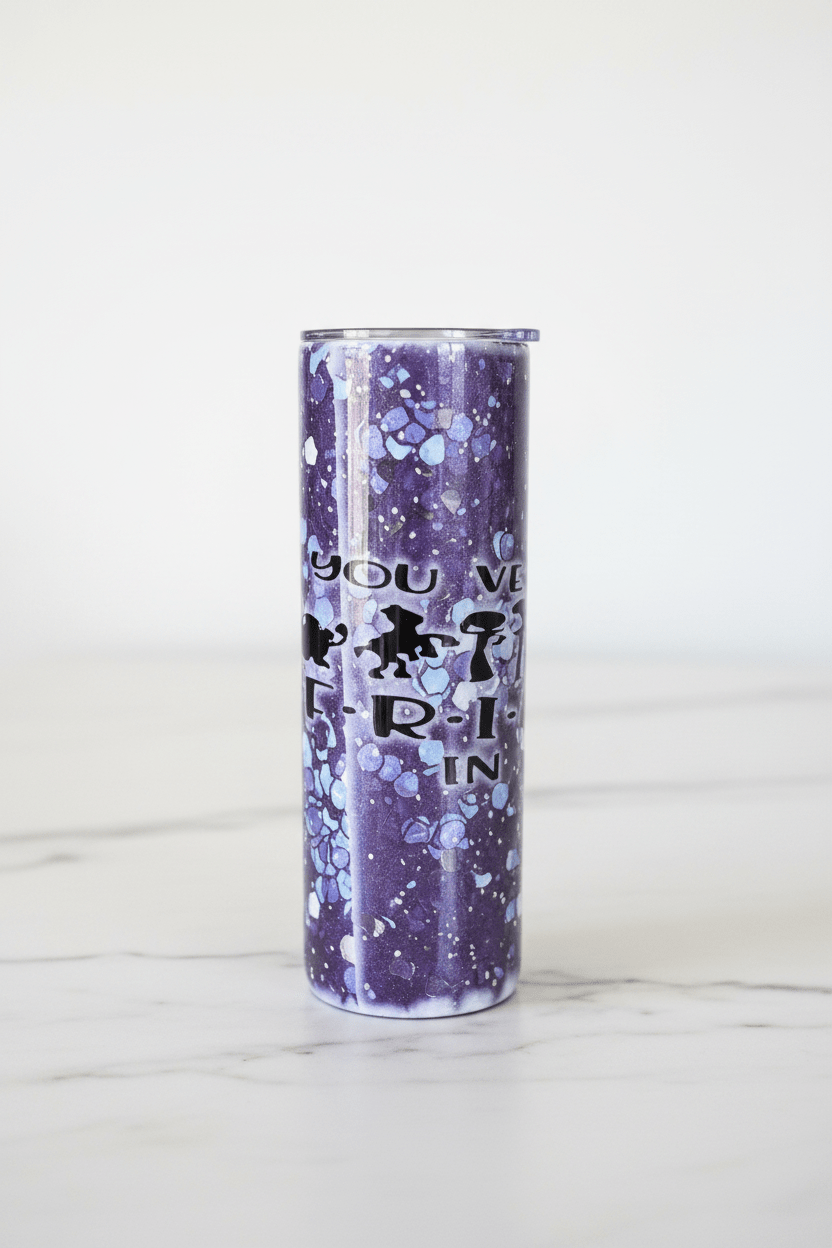 20oz Purple Glitter Tumbler – Handmade "You've Got a Friend in Me" with Stainless Straw - The Bargains Basement20oz Purple Glitter Tumbler – Handmade "You've Got a Friend in Me" with Stainless Straw