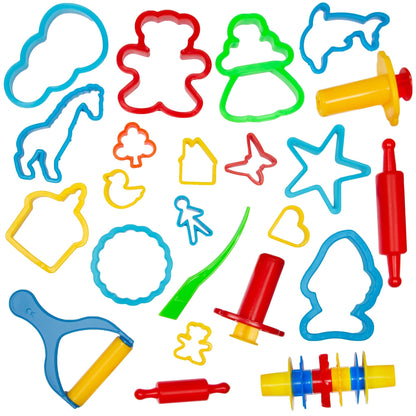 24 Piece Animal Shape Dough Tool Kit - The Bargains Basement24 Piece Animal Shape Dough Tool Kit
