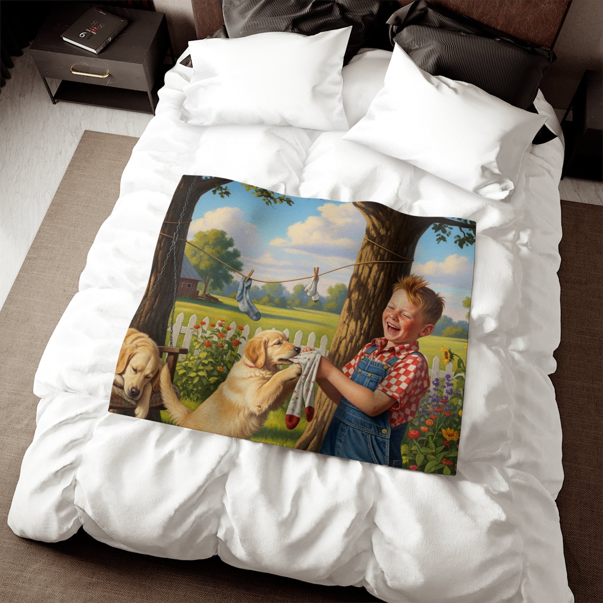 Golden Retriever Sweatshirt Blanket Vern and Bernie's Pet Boutique