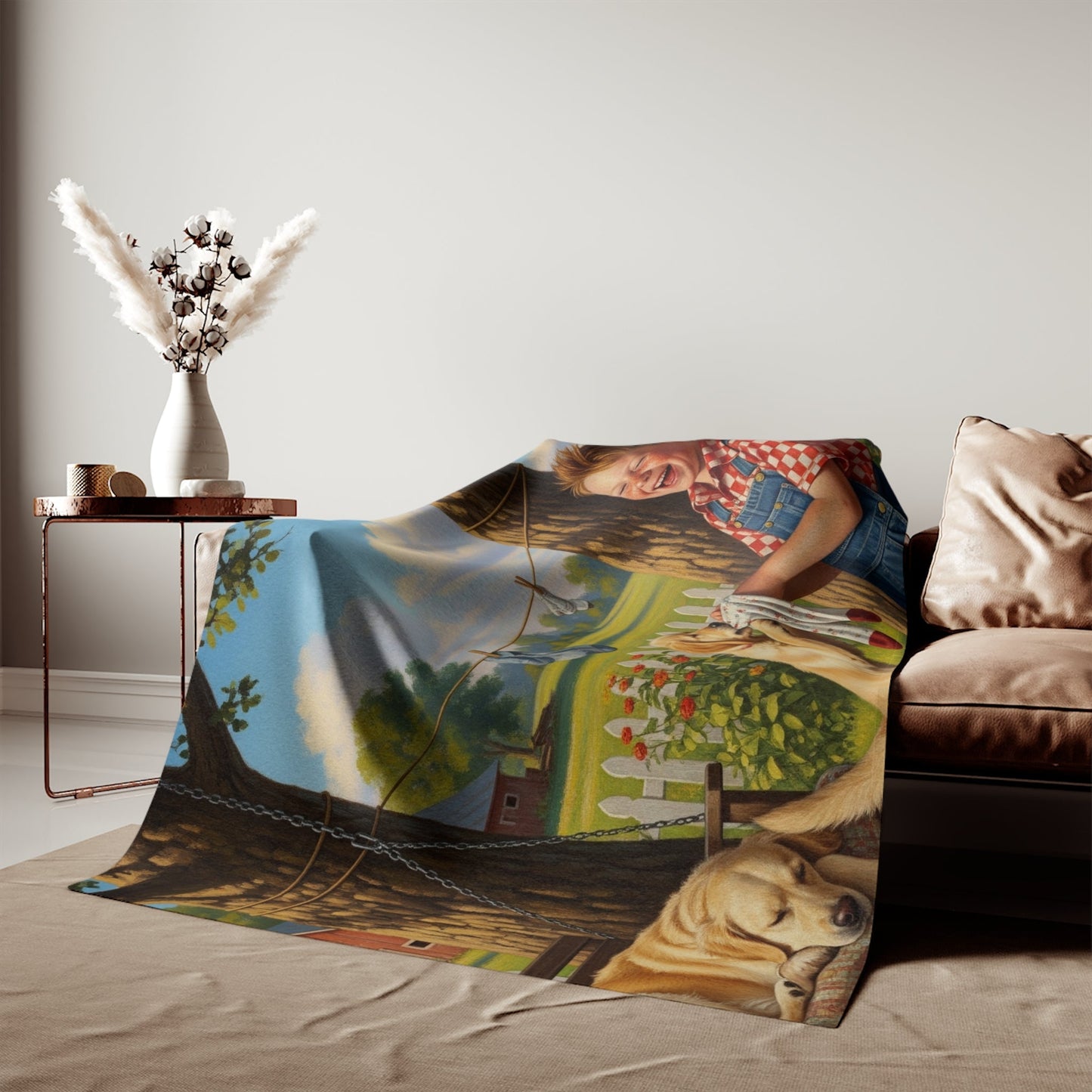 Golden Retriever Sweatshirt Blanket Vern and Bernie's Pet Boutique