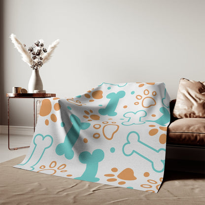 Puppy Pattern Sweatshirt Blanket Vern and Bernie's Pet Boutique